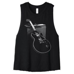 Legendary Blues Guitar and Amp  Women's Racerback Cropped Tank