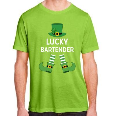 Lucky Bartender Gift Leprechaun Shamrock Hat St Patricks Day Great Gift Adult ChromaSoft Performance T-Shirt