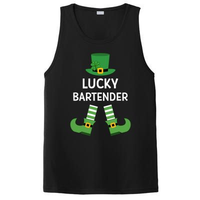 Lucky Bartender Gift Leprechaun Shamrock Hat St Patricks Day Great Gift PosiCharge Competitor Tank