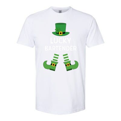 Lucky Bartender Gift Leprechaun Shamrock Hat St Patricks Day Great Gift Softstyle CVC T-Shirt