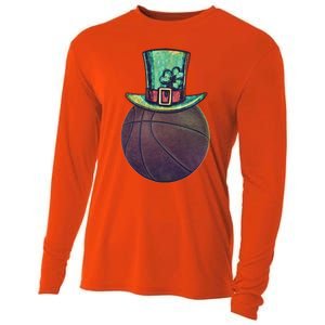 Lucky Basketball Gift Saint Patrick's Day Funny Gift Cooling Performance Long Sleeve Crew