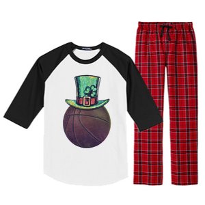 Lucky Basketball Gift Saint Patrick's Day Funny Gift Raglan Sleeve Pajama Set