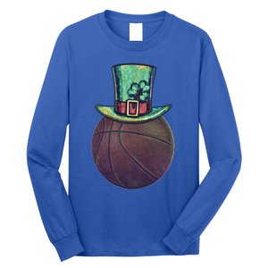 Lucky Basketball Gift Saint Patrick's Day Funny Gift Long Sleeve Shirt