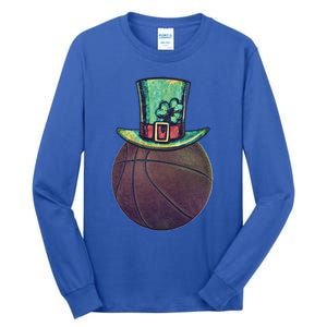 Lucky Basketball Gift Saint Patrick's Day Funny Gift Tall Long Sleeve T-Shirt