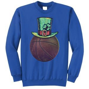 Lucky Basketball Gift Saint Patrick's Day Funny Gift Tall Sweatshirt