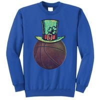 Lucky Basketball Gift Saint Patrick's Day Funny Gift Tall Sweatshirt