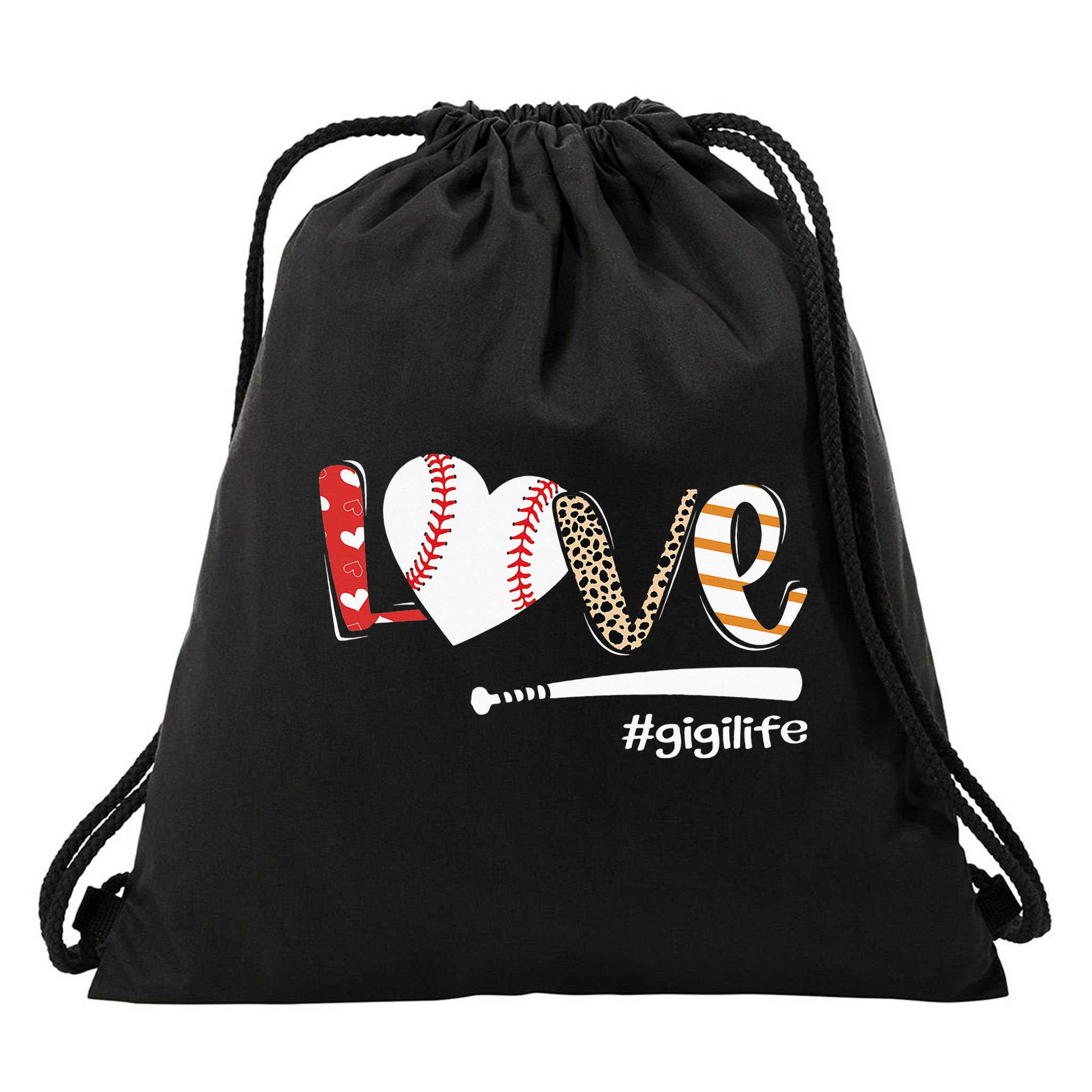 Love Baseball Gigi Baseball Gigi Drawstring Bag