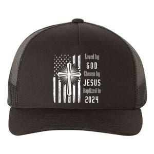 Loved By God Chosen By Jesus Baptized 2024 Yupoong Adult 5-Panel Trucker Hat