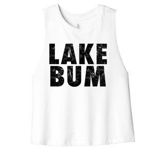 Lake Bum Gift Women's Racerback Cropped Tank