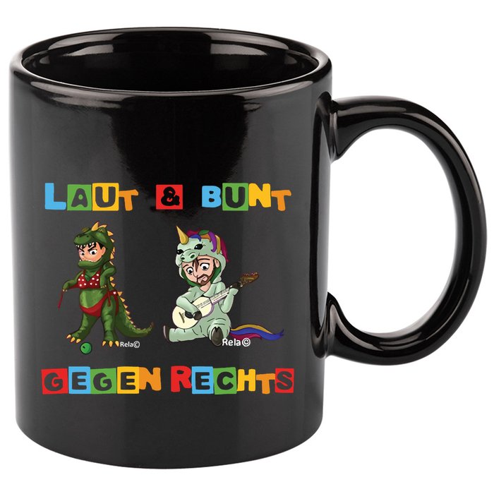 Laut & Bunt Gegen Rechts 11oz C Handle Ceramic Mug