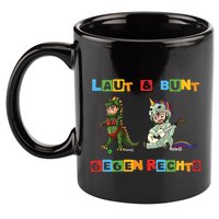 Laut & Bunt Gegen Rechts 11oz C Handle Ceramic Mug