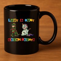 Laut & Bunt Gegen Rechts 11oz C Handle Ceramic Mug