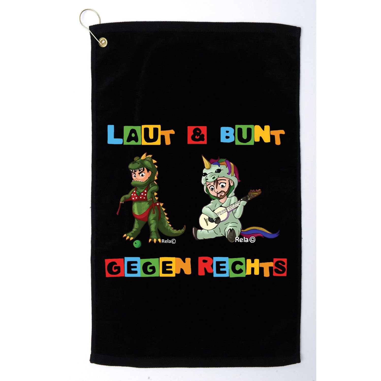Laut & Bunt Gegen Rechts Golf Towel