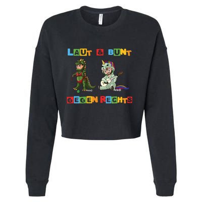 Laut & Bunt Gegen Rechts Cropped Pullover Crew