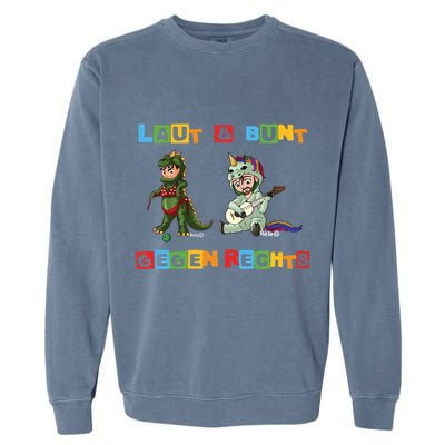 Laut & Bunt Gegen Rechts Garment-Dyed Sweatshirt