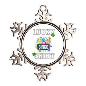 Lucky Bingo, Gambling Fun Bingo Lover T, Dk Metallic Star Ornament