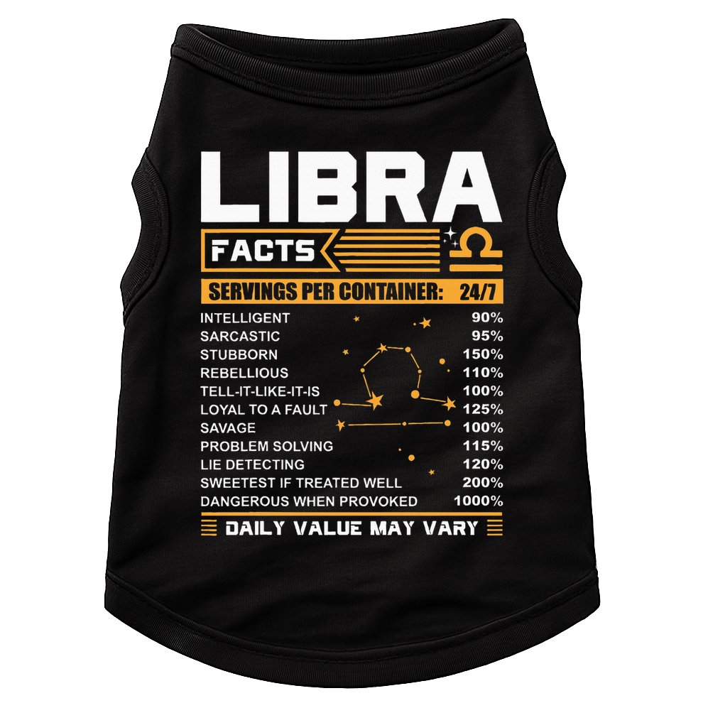 Libra Birthday Gifts Libra Facts Funny Doggie Tank
