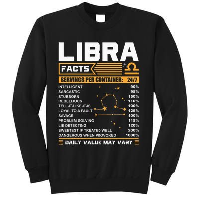 Libra Birthday Gifts Libra Facts Funny Sweatshirt
