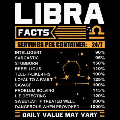 Libra Birthday Gifts Libra Facts Funny T-Shirt