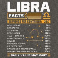 Libra Birthday Gifts Libra Facts Funny Cotton Canvas Backpack