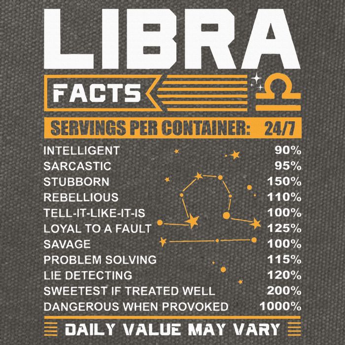 Libra Birthday Gifts Libra Facts Funny Cotton Canvas Backpack
