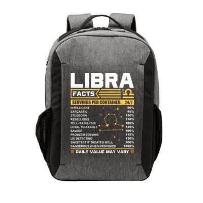 Libra Birthday Gifts Libra Facts Funny Vector Backpack