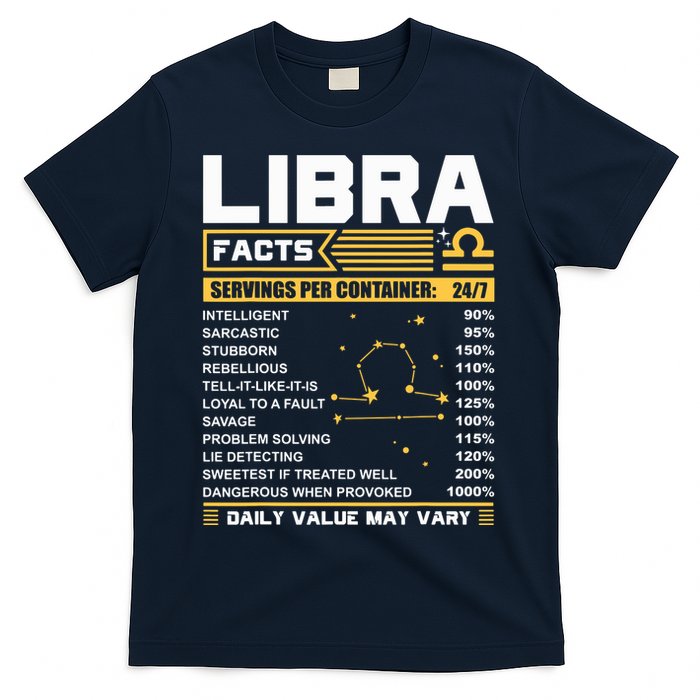 Libra Birthday Gifts Libra Facts Funny T-Shirt