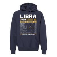 Libra Birthday Gifts Libra Facts Funny Premium Hoodie