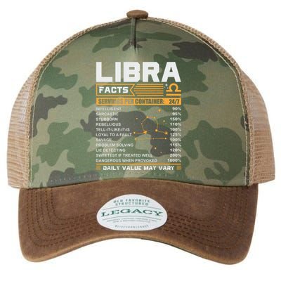 Libra Birthday Gifts Libra Facts Funny Legacy Tie Dye Trucker Hat