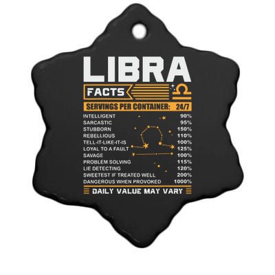 Libra Birthday Gifts Libra Facts Funny Ceramic Star Ornament