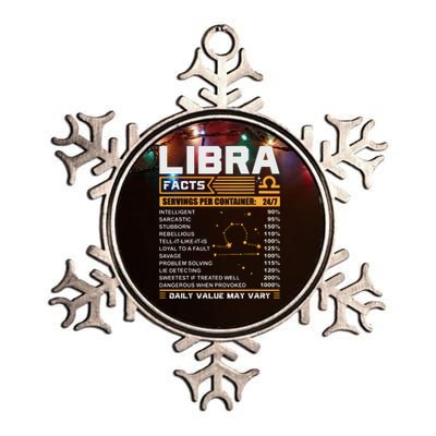 Libra Birthday Gifts Libra Facts Funny Metallic Star Ornament