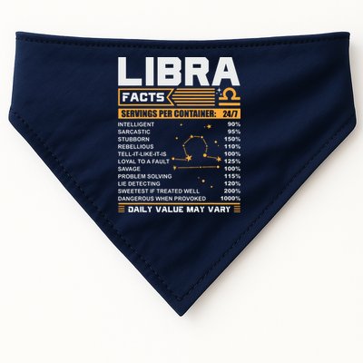 Libra Birthday Gifts Libra Facts Funny USA-Made Doggie Bandana