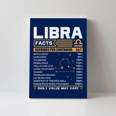 Libra Birthday Gifts Libra Facts Funny Canvas