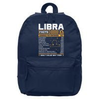 Libra Birthday Gifts Libra Facts Funny 16 in Basic Backpack