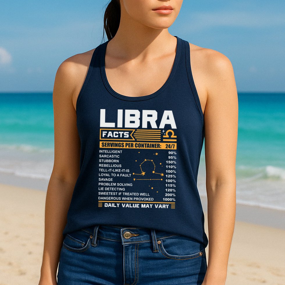 Libra Birthday Gifts Libra Facts Funny Womens Tank Top