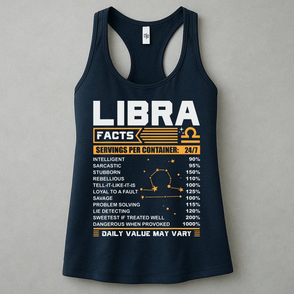 Libra Birthday Gifts Libra Facts Funny Womens Tank Top