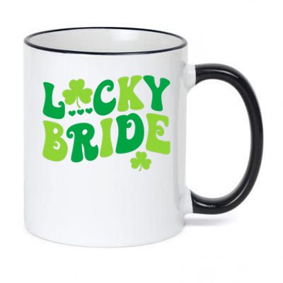 Lucky Bride Groom Couples Matching Wedding St PatrickS Day 11oz Black Color Changing Mug