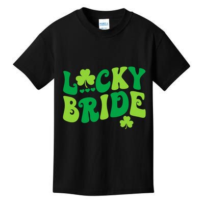 Lucky Bride Groom Couples Matching Wedding St PatrickS Day Kids T-Shirt