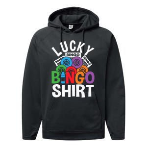 Lucky Bingo Gambling Fun Bingo Lover Design Performance Fleece Hoodie