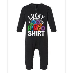 Lucky Bingo Gambling Fun Bingo Lover Design Infant Fleece One Piece