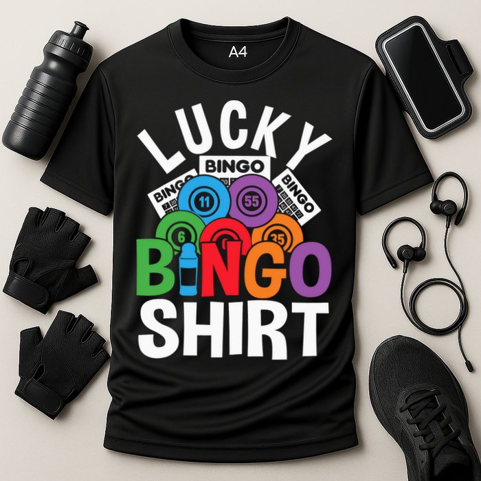 Lucky Bingo Gambling Fun Bingo Lover Design Cooling Performance Crew T-Shirt