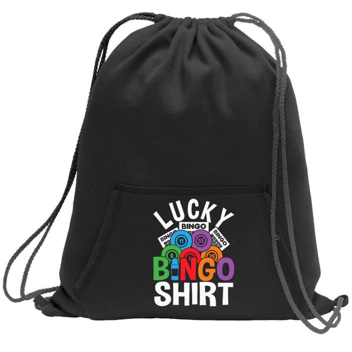 Lucky Bingo Gambling Fun Bingo Lover Design Sweatshirt Cinch Pack Bag