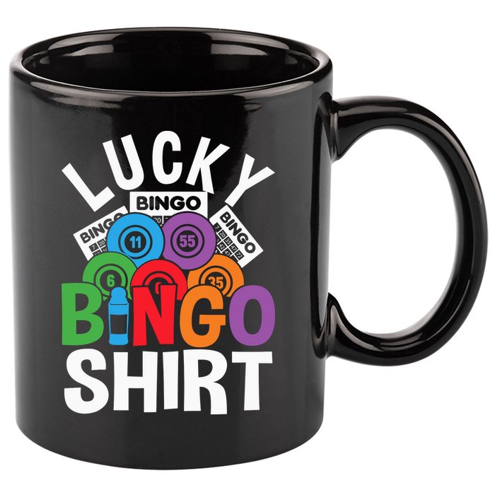 Lucky Bingo Gambling Fun Bingo Lover Design 11oz C Handle Ceramic Mug
