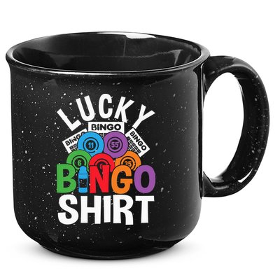Lucky Bingo Gambling Fun Bingo Lover Design 15oz Campfire Ceramic Mug
