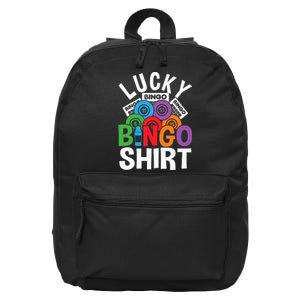 Lucky Bingo Gambling Fun Bingo Lover Design 16 in Basic Backpack