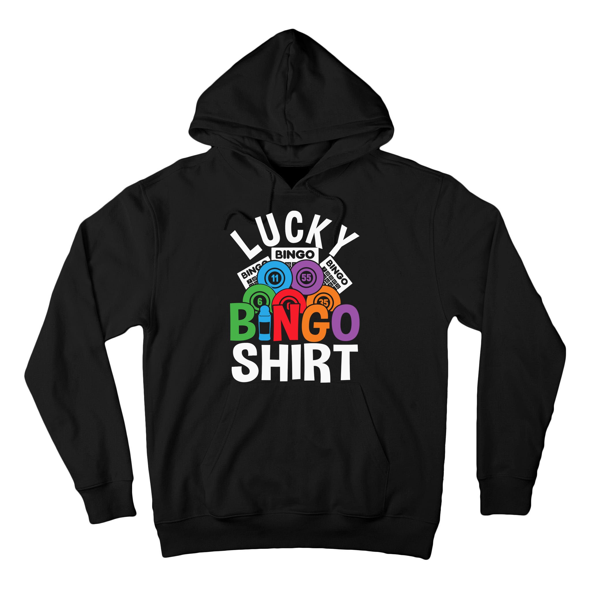 Lucky Bingo Gambling Fun Bingo Lover Design Tall Hoodie
