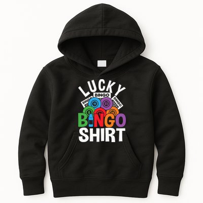 Lucky Bingo Gambling Fun Bingo Lover Design Kids Hoodie