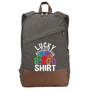 Lucky Bingo Gambling Fun Bingo Lover Design Cotton Canvas Backpack