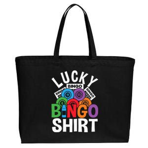 Lucky Bingo Gambling Fun Bingo Lover Design Cotton Canvas Jumbo Tote