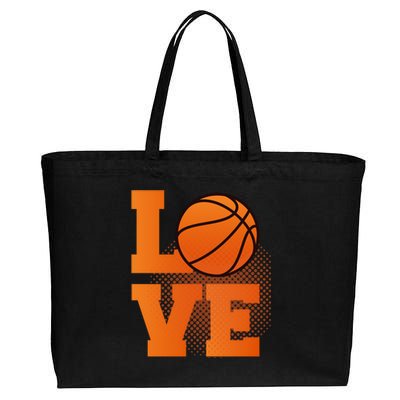 Love Basketball Gift Basketball Gift Cotton Canvas Jumbo Tote